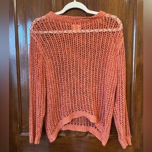 Open Weave Scoop Neck Sweater
